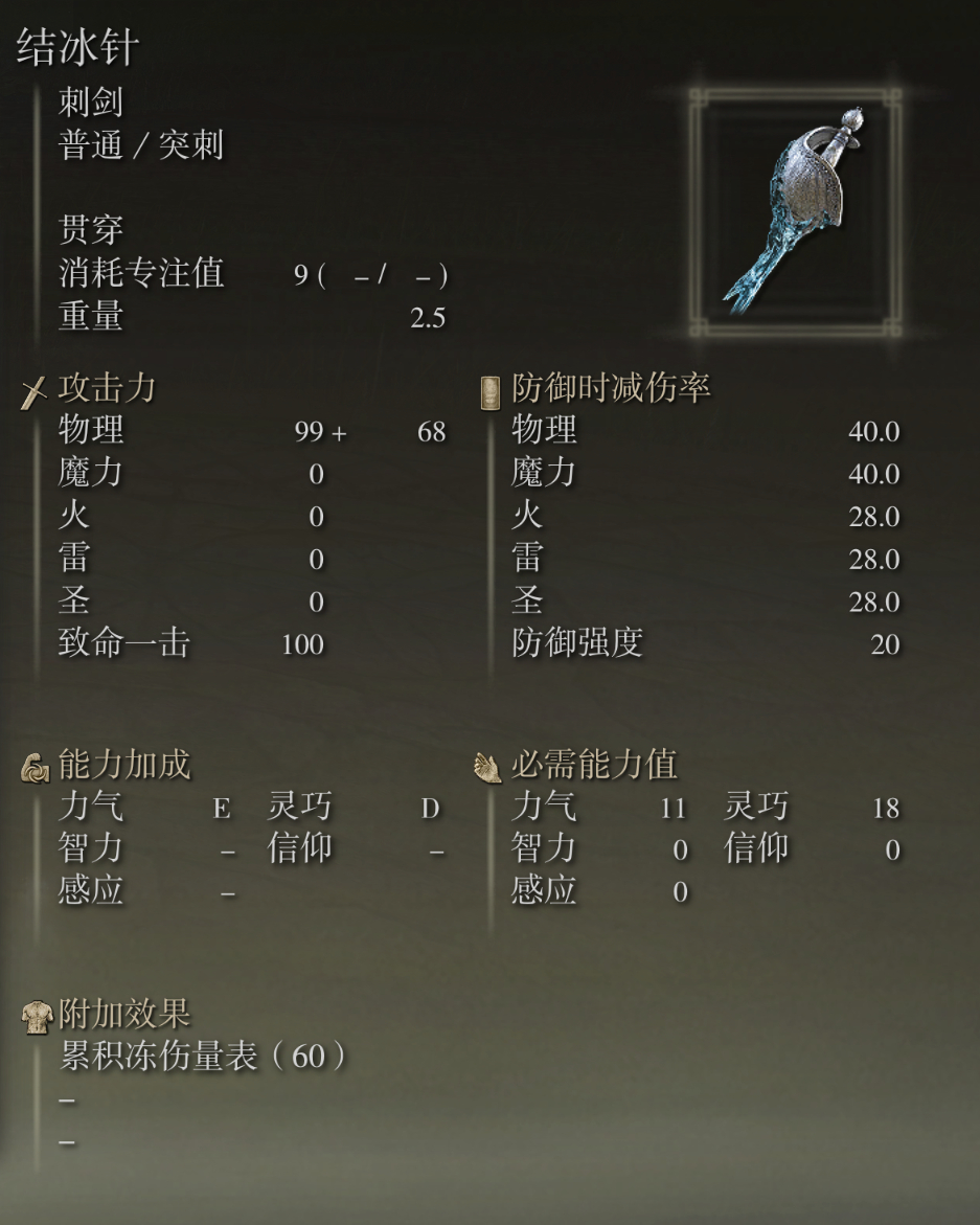 艾尔登法环结冰针有什么特点(艾尔登法环出了吗)