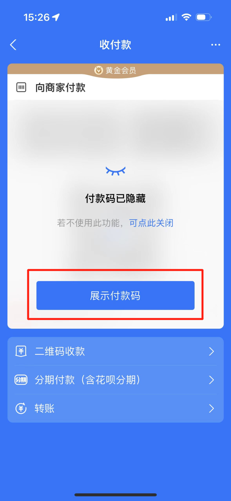 支付宝付款码隐私保护在哪里
