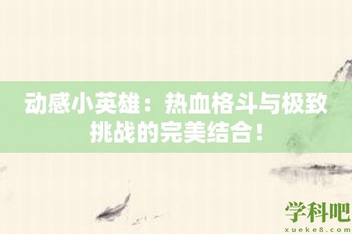 动感小英雄：热血格斗与极致挑战的完美结合！